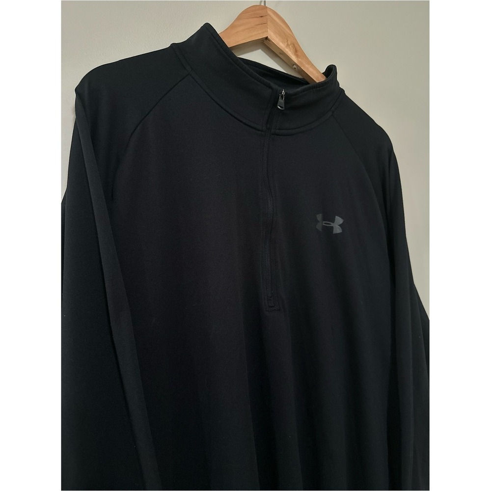 Athleisure Under Armour Pullover 2XL Black Half-Zip Performance HeatGear - Picture 2 of 5